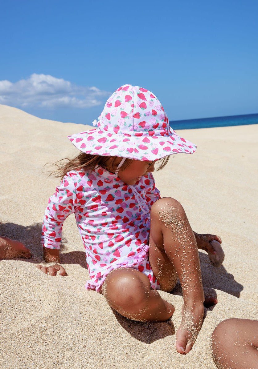 Sandy Toes Rashguard Swim Set- Strawberry by Feather 4 Arrow