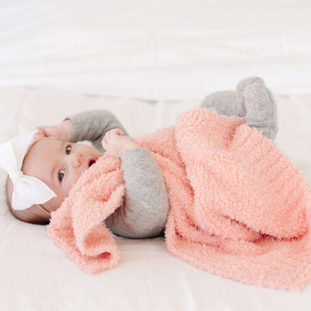 Bamboni Mini Blanket in Peach by Saranoni