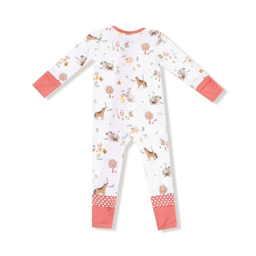 Angel Dear Farm Sounds 2-Way Zipper Romper