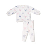 Angel Dear Hearts -French Terry Puffy Long Sleeve Oversized Sweatshirt + Legging