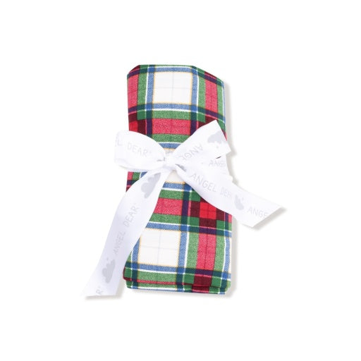 Angel Dear Holiday Plaid Swaddle Blanket