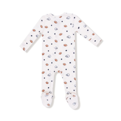 Angel Dear Footballs and Stars 2-Way Zipper Footie