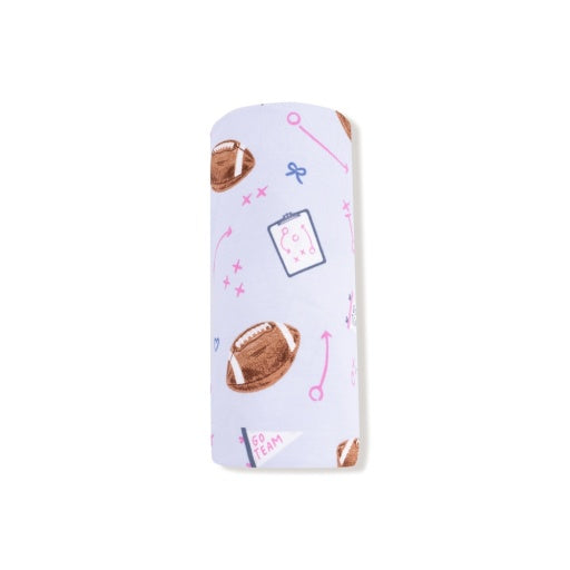 Angel Dear Touchdown Time Lavender Swaddle Blanket