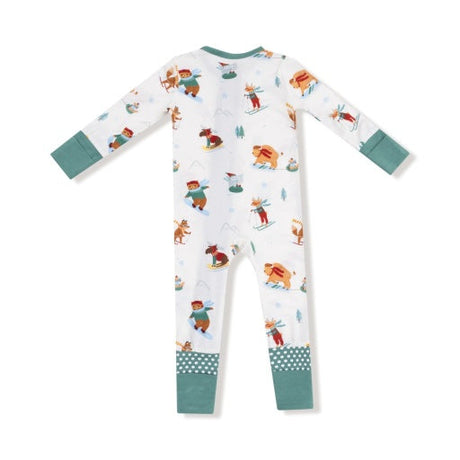 Angel Dear Winter Animal Sports 2-Way Zipper Romper