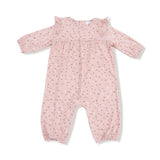 Angel Dear Carrie Floral Pink Bamboo Ruffle Sleeve Romper