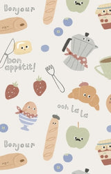 Angel Dear Bonjour Breakfast 2-Way Zipper Footie