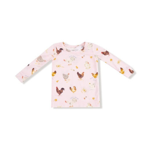Collector Chickens Pink L/S Loungewear Set by Angel Dear