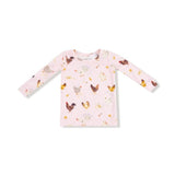 Collector Chickens Pink L/S Loungewear Set by Angel Dear