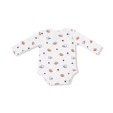 Angel Dear Footballs and Stars Lap Shoulder Bodysuit