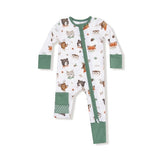Angel Dear Woodland Animal Faces 2-Way Zipper Romper