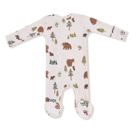 Angel Dear Sweet Brown Bears 2-Way Zipper Footie