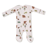 Angel Dear Sweet Brown Bears 2-Way Zipper Footie