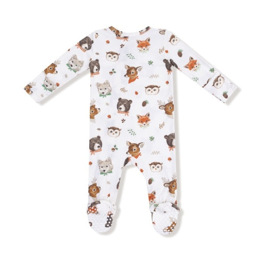 Angel Dear Woodland Animal Faces 2-Way Zipper Footie
