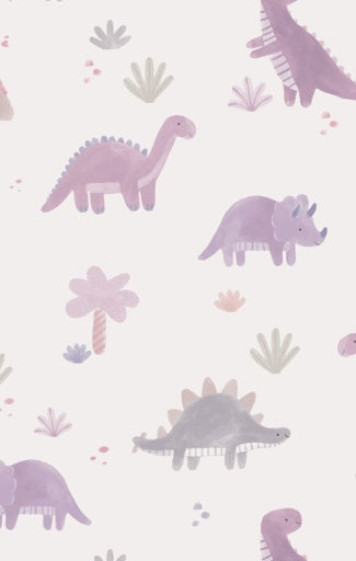 Angel Dear Soft Dinos- French Terry Purple Ruffle Sweatshirt and Jogger Pant