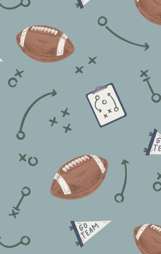 Angel Dear Touchdown Time Grey Mist Swaddle Blanket