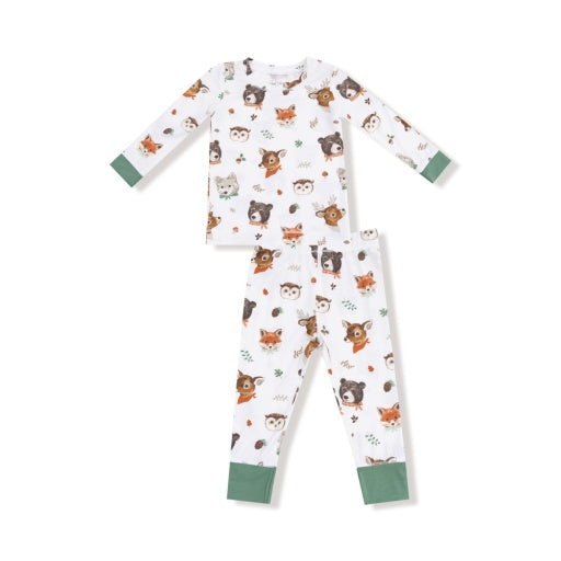 Angel Dear Woodland Animal Faces Long Sleeve Loungewear Set
