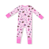 Angel Dear Game Day Pink 2-Way Zipper Romper