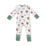 Angel Dear Woodland Animal Faces 2-Way Zipper Romper