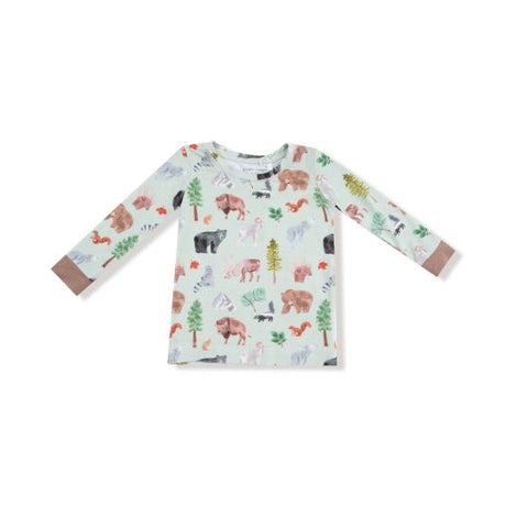Angel Dear American Woodland Animals Long Sleeve Loungewear Set