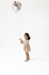 Angel Dear Carrie Floral Pink Bamboo Long Sleeve Peter Pan Collar Bubble with Skirt