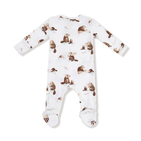 Angel Dear Baby Beavers 2-Way Zipper Footie