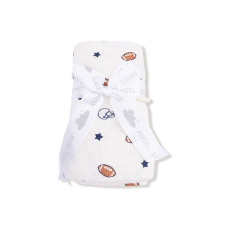 Angel Dear Footballs and Stars Swaddle Blanket