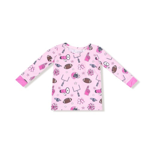 Angel Dear Game Day Pink Long Sleeve Loungewear Set