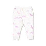 Angel Dear Soft Dinos- French Terry Purple Ruffle Sweatshirt and Jogger Pant