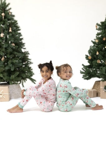 Golfing Santa and Elves Long Sleeve Loungewear Set by Angel Dear