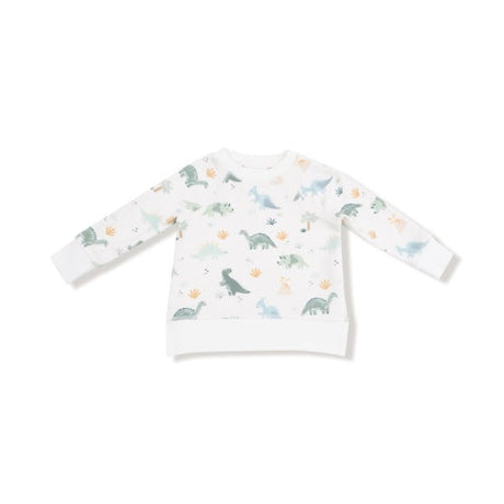 Angel Dear Soft Dinos French Terry- Green Raglan Sweatshirt + Jogger Set