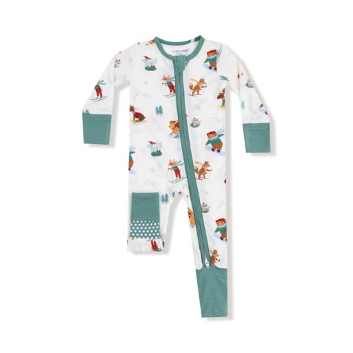 Angel Dear Winter Animal Sports 2-Way Zipper Romper
