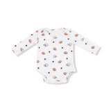 Angel Dear Footballs and Stars Lap Shoulder Bodysuit