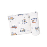 Angel Dear Zooming Golf Carts Swaddle Blanket