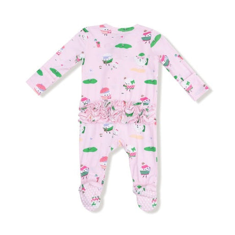 Angel Dear Golf Pros Girl 2-Way Zipper Ruffle Back Footie