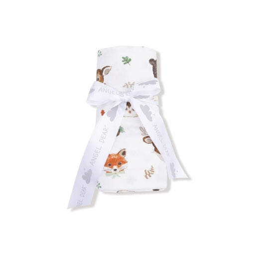 Angel Dear Woodland Animal Faces Swaddle Blanket