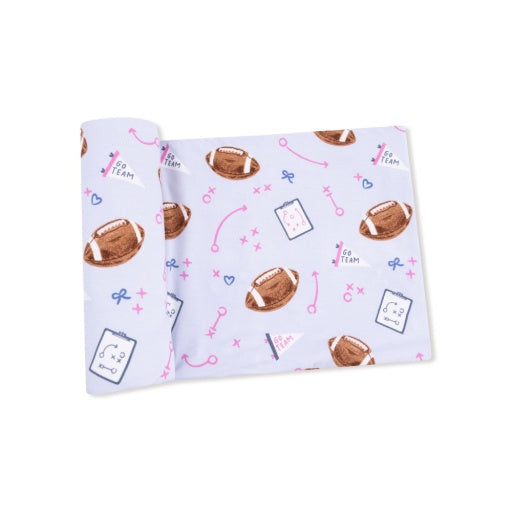Angel Dear Touchdown Time Lavender Swaddle Blanket