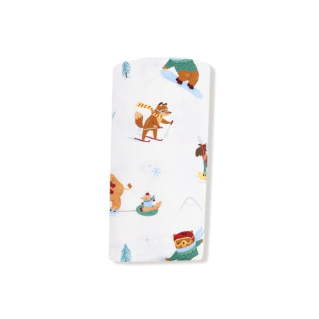 Winter Animal Sports Swaddle Blanket by Angel Dear