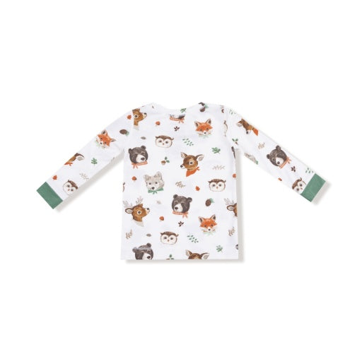 Angel Dear Woodland Animal Faces Long Sleeve Loungewear Set