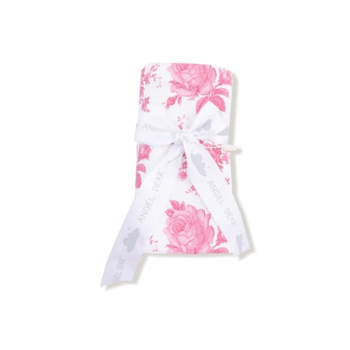 Angel Dear Vintage Pink Roses Swaddle Blanket