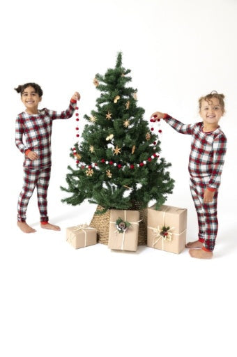 Holiday Plaid L/S Loungewear Set by Angel Dear