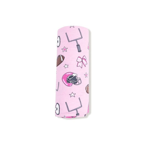 Game Day Pink Swaddle Blanket by Angel Dear
