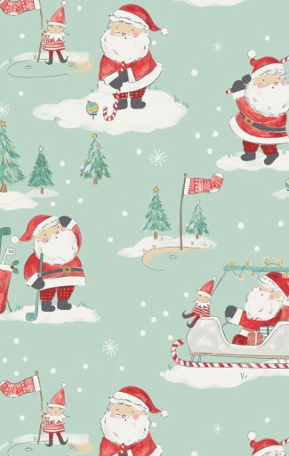 Golfing Santa and Elves 2-Way Zipper Romper by Angel Dear