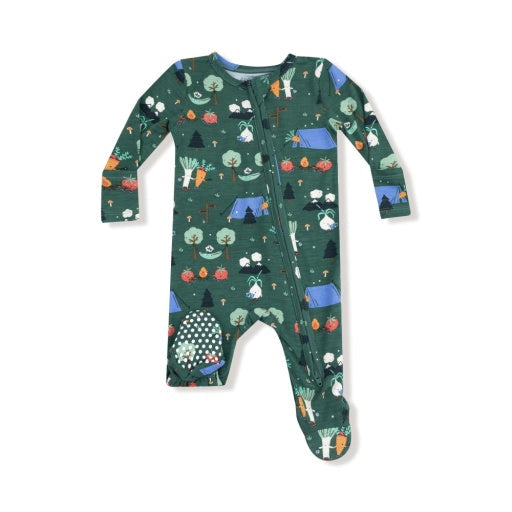 Camping Veggies 2-Way Zipper Footie by Angel Dear