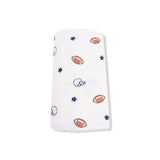 Angel Dear Footballs and Stars Swaddle Blanket