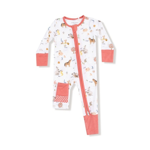 Angel Dear Farm Sounds 2-Way Zipper Romper