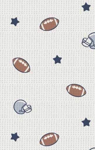 Footballs and Stars Lap Shoulder Bodysuit by Angel Dear