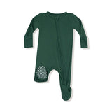 Angel Dear Basics Hunter Green 2-Way Zipper Footie