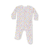 Angel Dear Fall Fruit Floral 2-Way Zipper Ruffle Back Footie