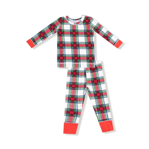 Holiday Plaid L/S Loungewear Set by Angel Dear