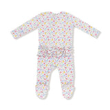 Angel Dear Fall Fruit Floral 2-Way Zipper Ruffle Back Footie